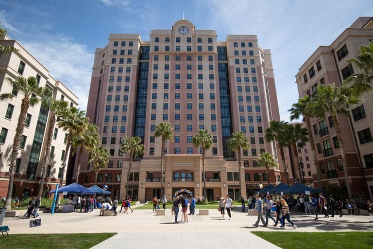 Residential housing at San José State University.